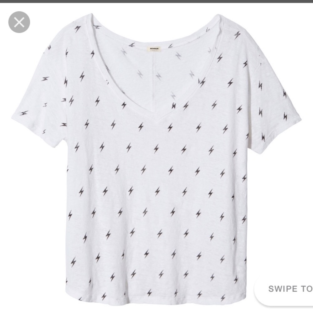 Monrow lightning bolt tee